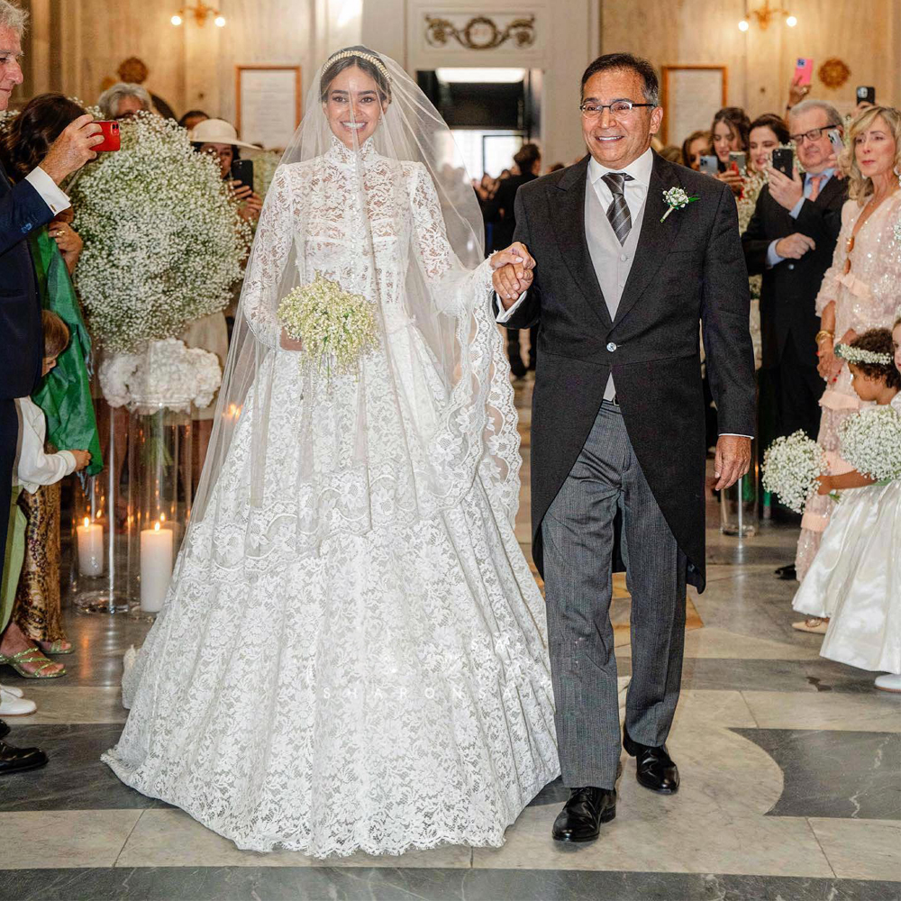 Newest Lace A Line Wedding Dress 2024 High Neck Long Sleeve Church Weedding Gown Front Button Princess Bridal Dresses