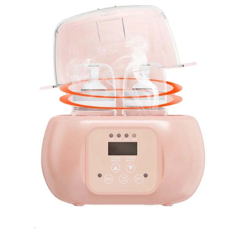 Bottle Warmers Sterilizers# Digital Double Bottle Portable Baby Warmer Breast Milk Powder Thermostat Multi-functional Baby Bottle Warmer and Sterilize
