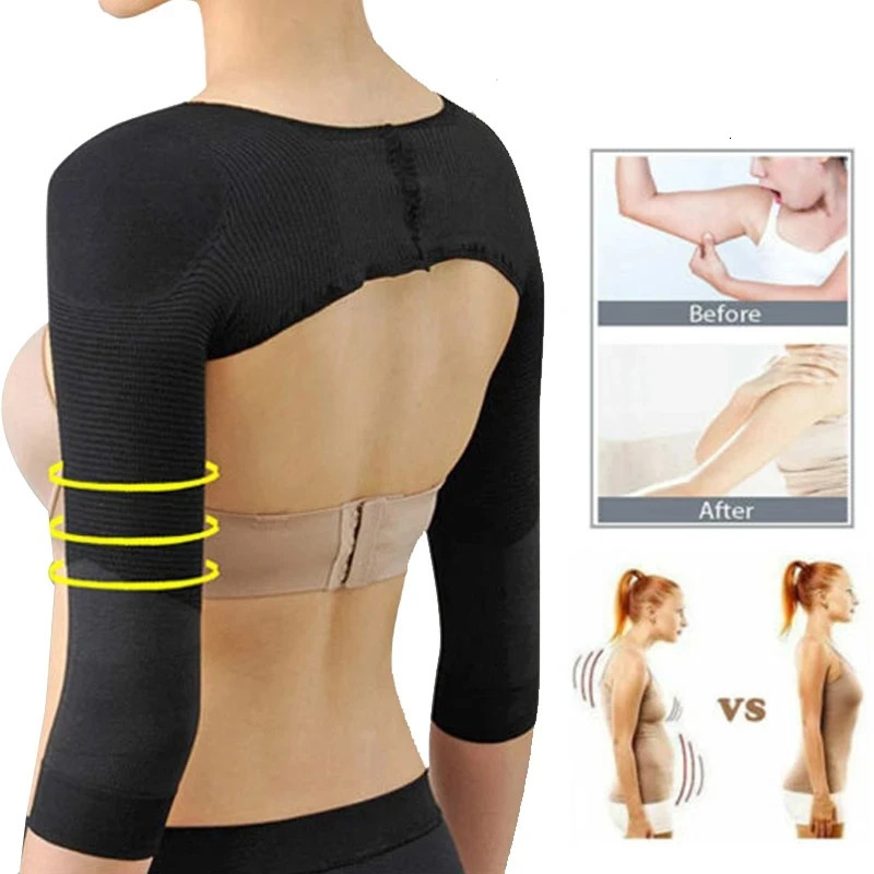 Arm Shaper Women's shaperwear Butterfly Sleeves Shoulder Pads Liposuction Thin Arms Shapewear Arms Long Sleeves Arm Swing Corsets 231202