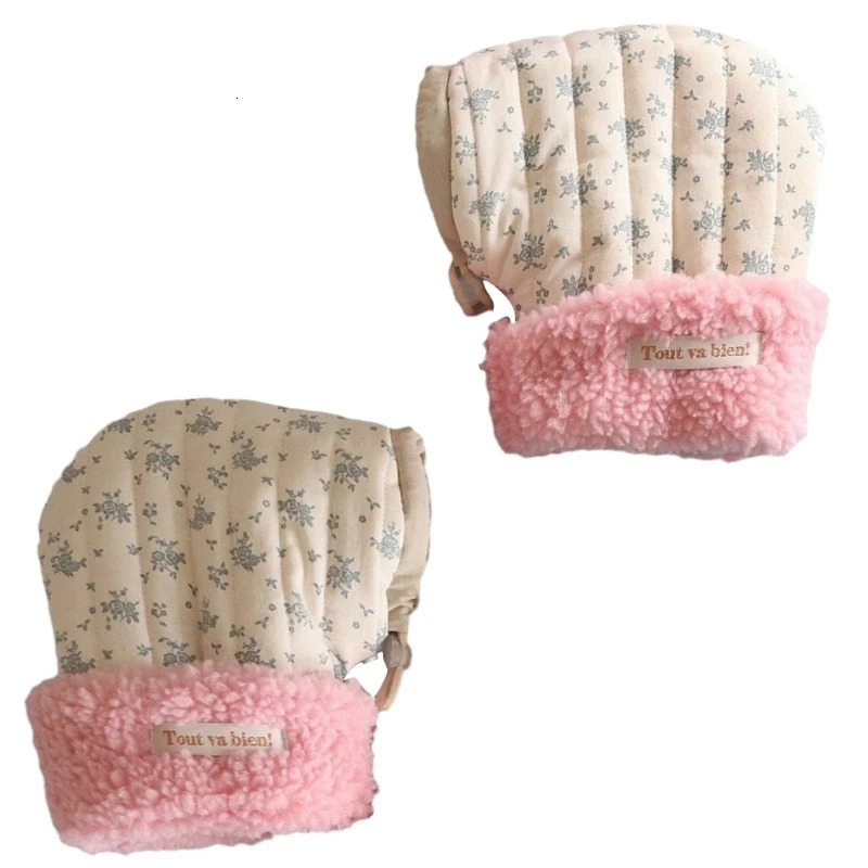 Children's Mittens 1 Pair Plush Lined Scooter Gloves for Children Winter Warm Mittens Kids Bike Gloves Antifreeze Riding Hand Muffs 69HE 231202