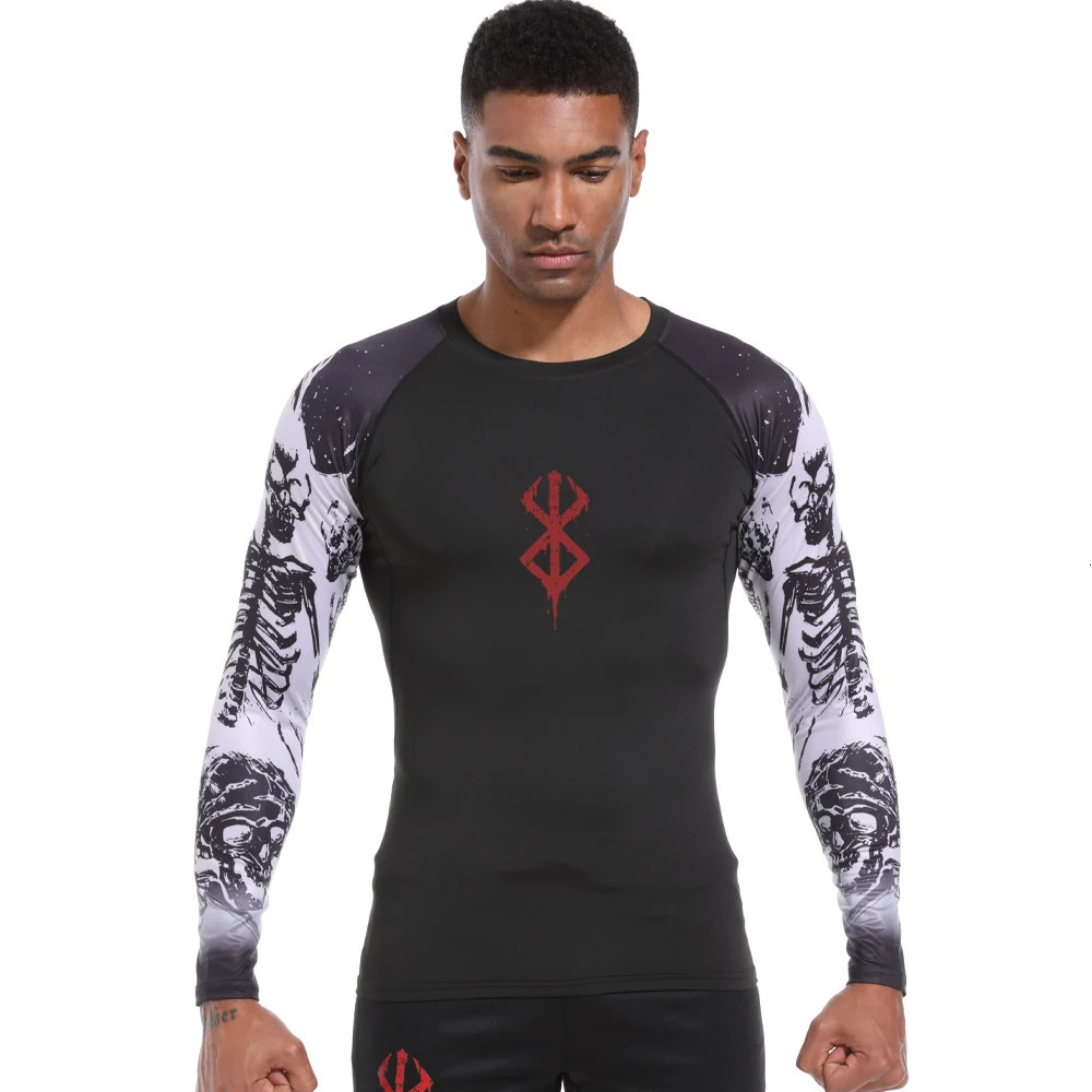Men s T Shirts Compression Tshirt Long Sleeve Anime Berserk Guts Sport Quick Dry TShirts Athletic Gym Tight Undershirts Tops Tee Male 231201