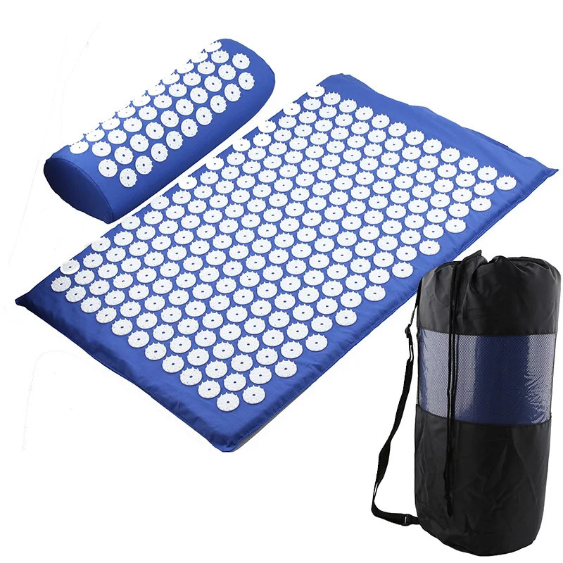 Back Massager Acupressure Mat Head Neck Back Foot Massage Cushion Pillow Yoga Spike Mat Anti-stress Acupuncture pad Needle Massager 231202