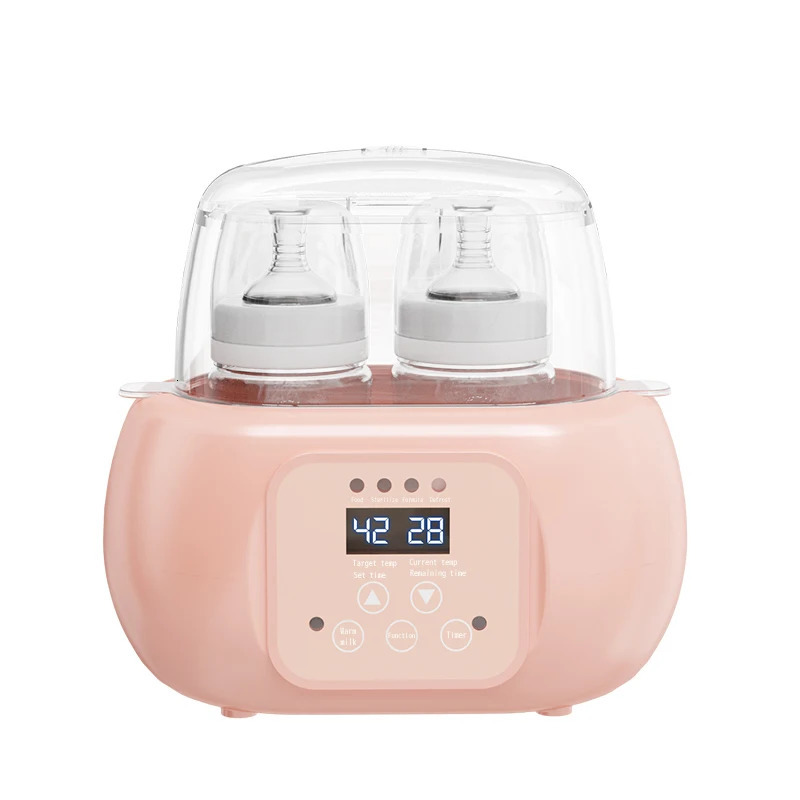 Bottle Warmers Sterilizers# Digital Double Bottle Portable Baby Warmer Breast Milk Powder Thermostat Multi-functional Baby Bottle Warmer and Sterilize