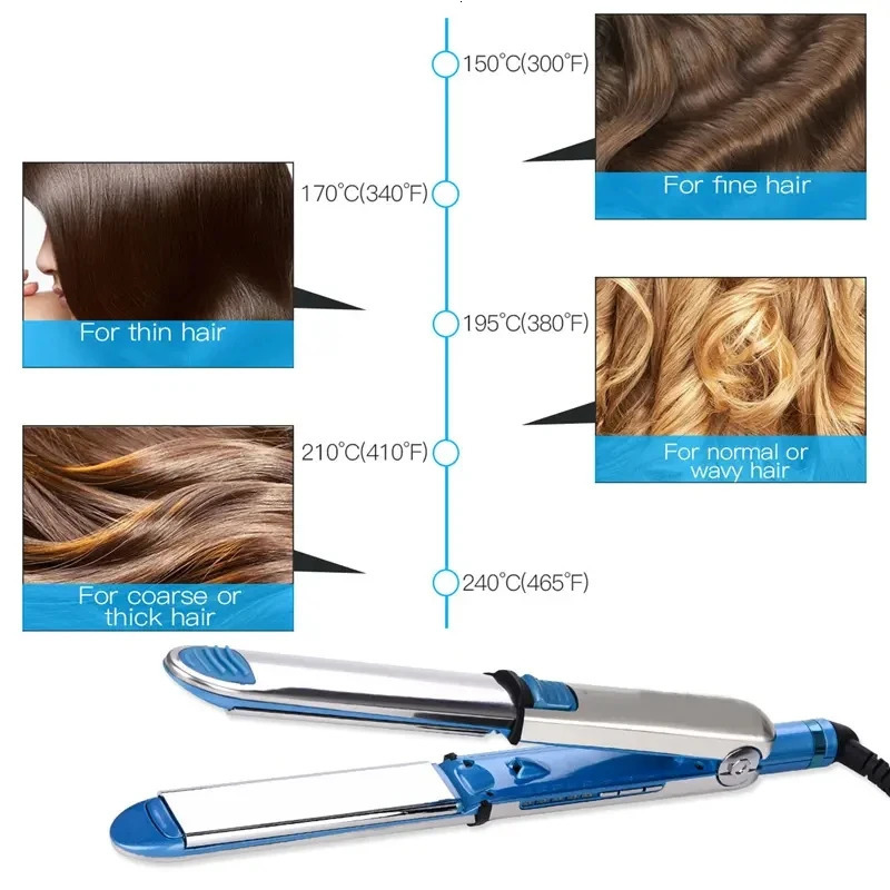Hair Straighteners Up to stainless steel hair straightener professional salon flat iron fast hair straightening plates 231202