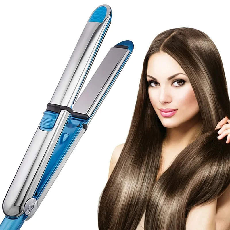 Hair Straighteners Up to stainless steel hair straightener professional salon flat iron fast hair straightening plates 231202
