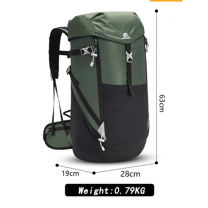 Outdoor Bags Hiking Bag Soft Back 40L Nylon Waterproof Camping Sports Travel Backpack Unisex Mountaineering 231202