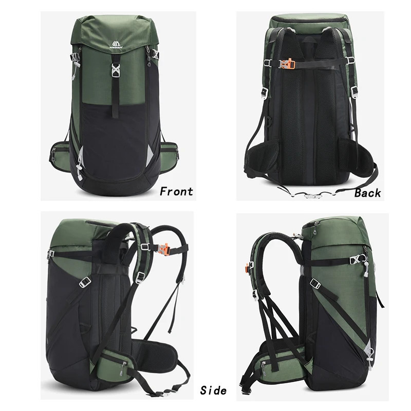 Outdoor Bags Hiking Bag Soft Back 40L Nylon Waterproof Camping Sports Travel Backpack Unisex Mountaineering 231202