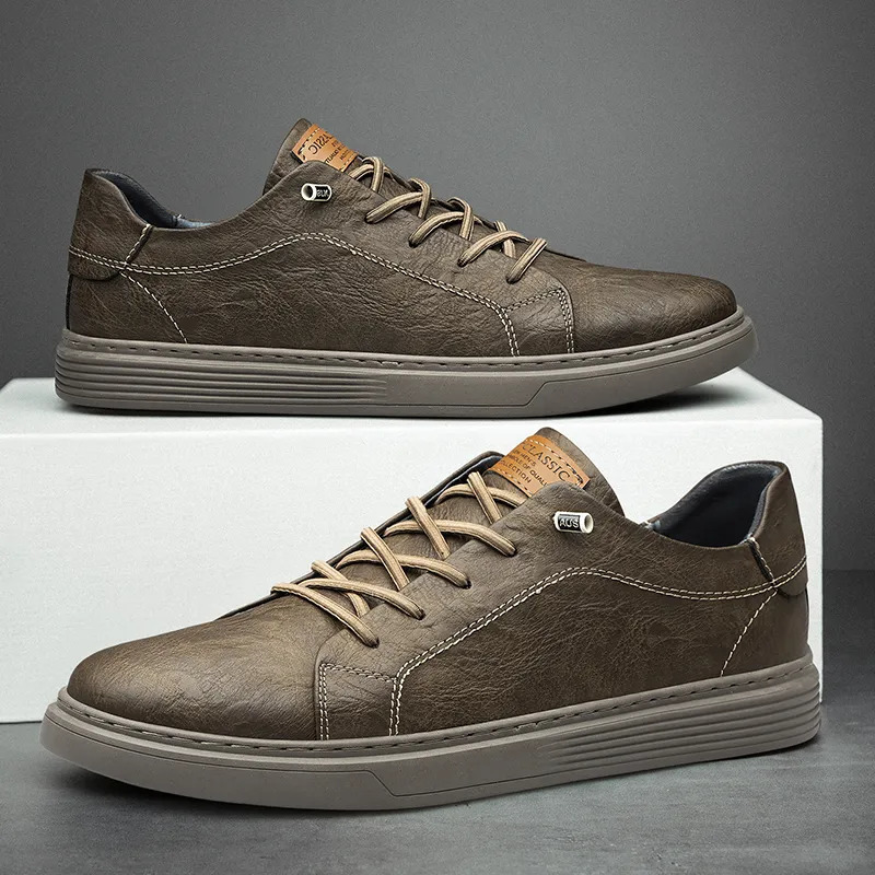 Italian Genuine Leather Casual Lace Up Oxford Outdoor Jogging Office Men's Dress Shoes Large Size 36-47 231201