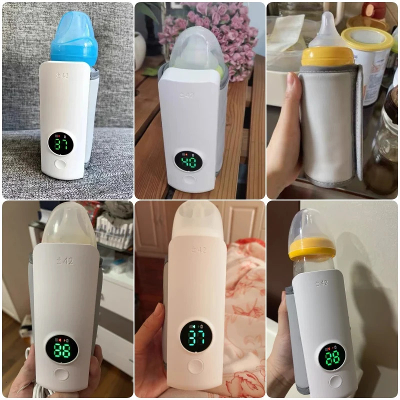 Bottle Warmers Sterilizers# Rechargeable Baby Bottle Warmer 6Levels Temperature Adjustment Display Breast Milk Feeding Accessories Food Warmer Bag 231