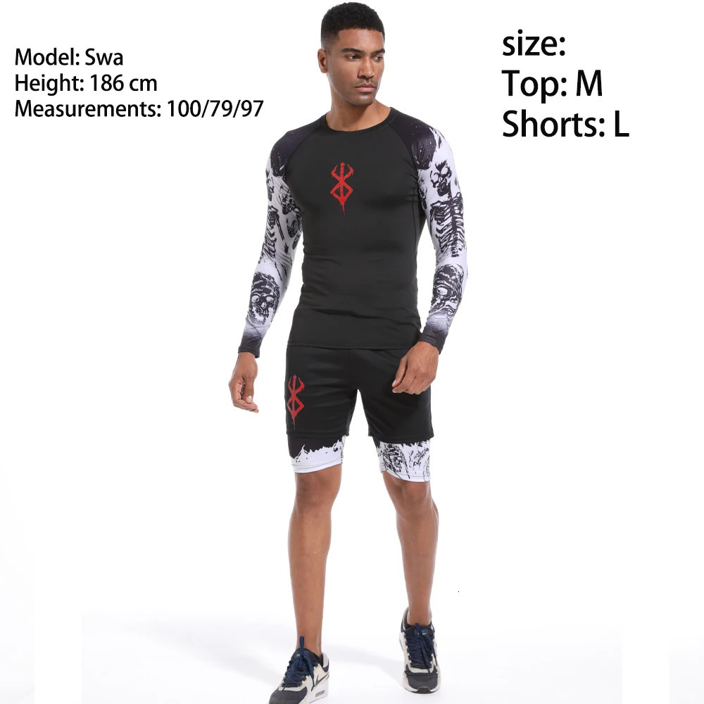 Men s T Shirts Compression Tshirt Long Sleeve Anime Berserk Guts Sport Quick Dry TShirts Athletic Gym Tight Undershirts Tops Tee Male 231201