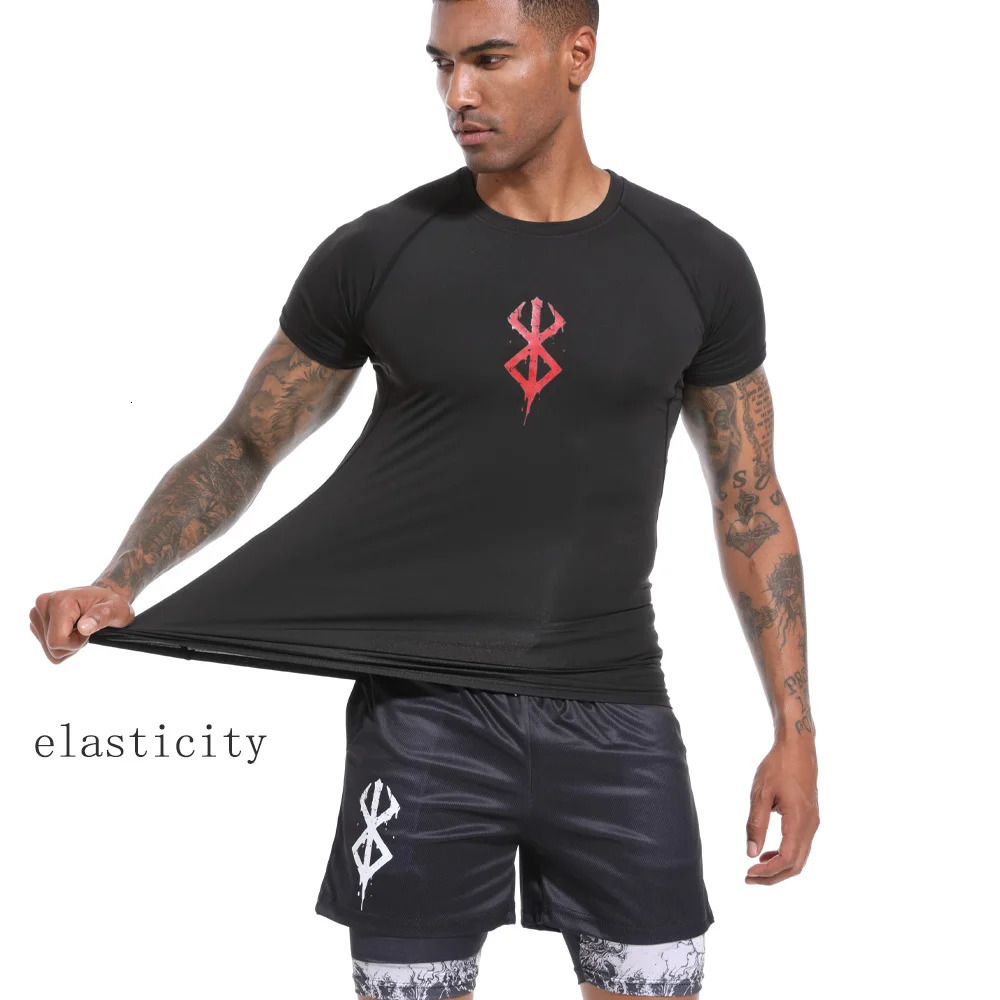 Men s T Shirts Compression Tshirt Long Sleeve Anime Berserk Guts Sport Quick Dry TShirts Athletic Gym Tight Undershirts Tops Tee Male 231201