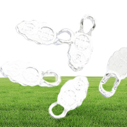 1000pcs lot Spoon Oval Scrabble Glue On Earring Bails for Fitting Glass Tiles Pendants for DIY Making in 4 colors