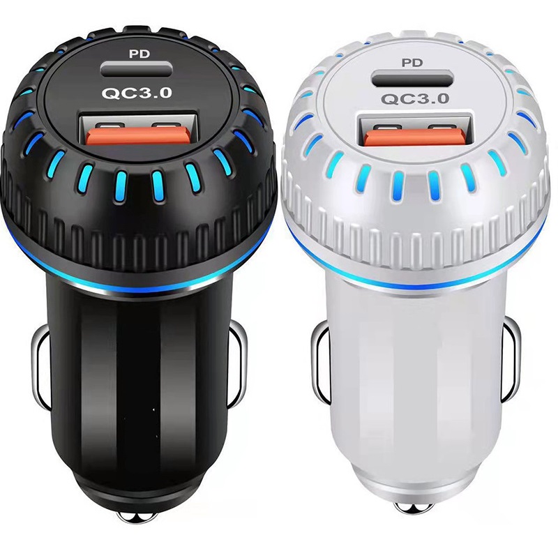 High Speed Dual Ports USB C PD Car Charger 3.1A Chargers Auto Power Adapters For IPhone 13 14 15 Pro Samsung S20 S22 S23 Xiaomi Huawei Andorid phone G