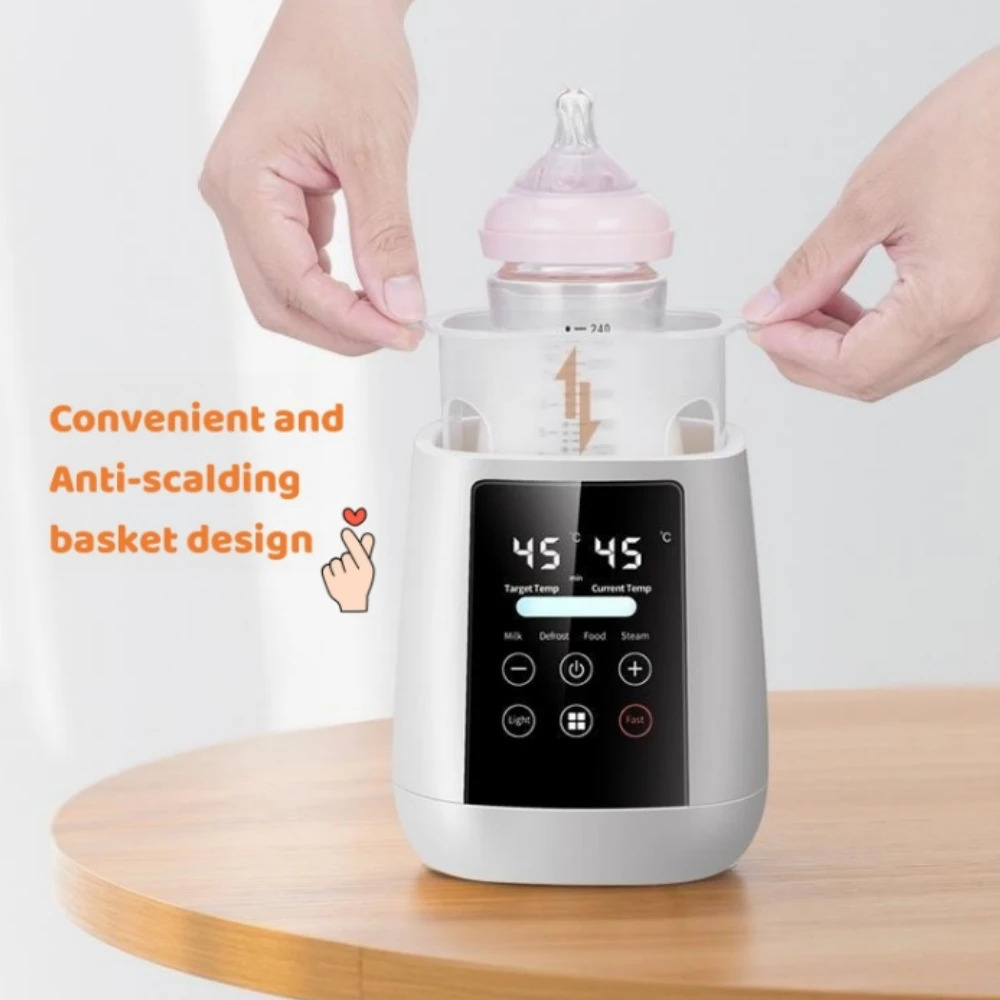 Bottle Warmers Sterilizers# 6 in 1 Multifunctional Baby Bottle Warmer Fast Milk Defrost Warm Food Steam Anti-dry Protection Baby Bottle Heater Sterili
