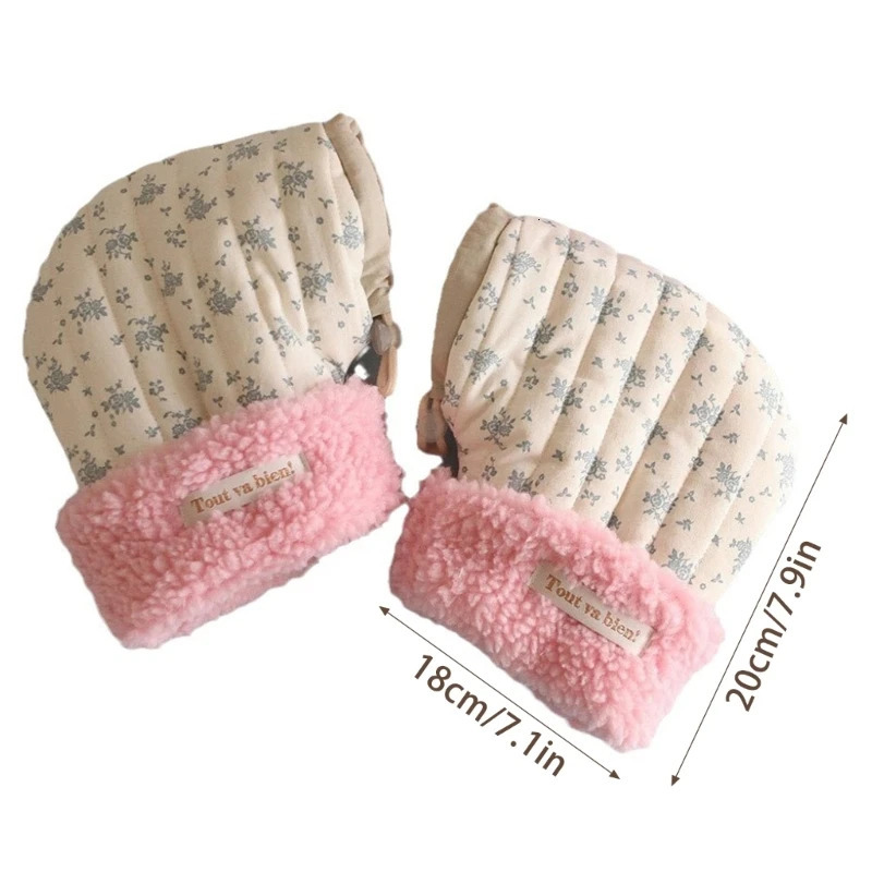 Children's Mittens 1 Pair Plush Lined Scooter Gloves for Children Winter Warm Mittens Kids Bike Gloves Antifreeze Riding Hand Muffs 69HE 231202