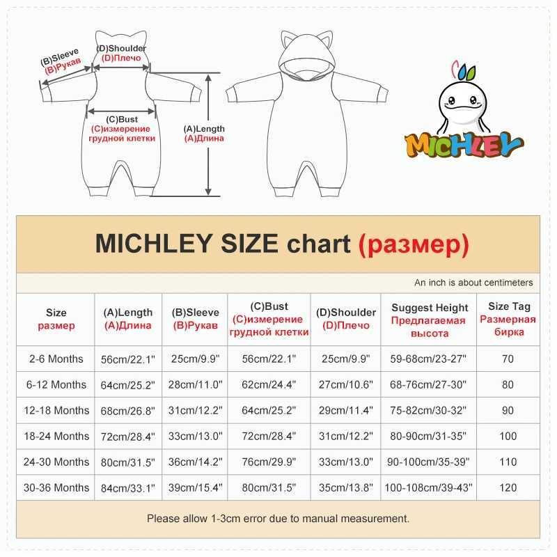 MICHLEY Halloween Elephant Winter Baby Rompers Clothes Costume Flannel Hooded Bodysuits Pajamas Animals Jumpsuit For Boys Bebe y2506100X3C