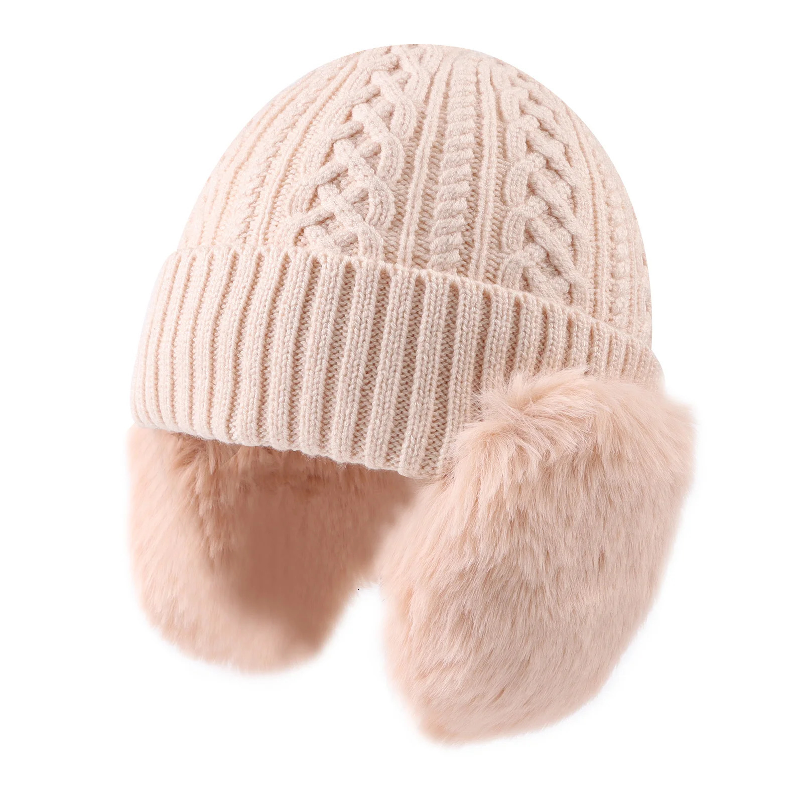 Caps Hats Winter Toddler Beanie Hat Earflap Knit Cap for Boys Kids Warm Cap with Earsmuffs Children Girls Winter Solid Color Beanie 231202