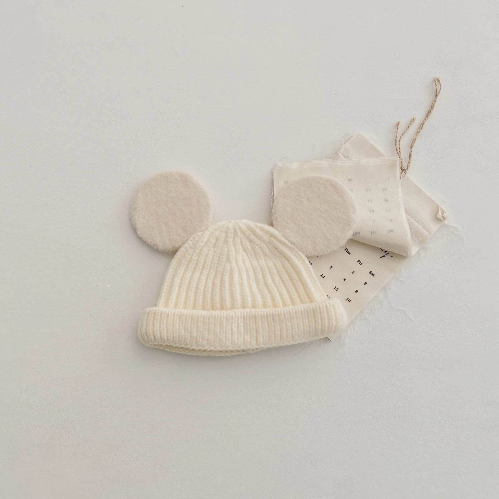 Caps Hats Autumn Winter Kid Fashion Patchwork Cap Girls Sweet Candy Color Knitting Wool Cap Baby Cute Dimensional Round Ears Hat 231202