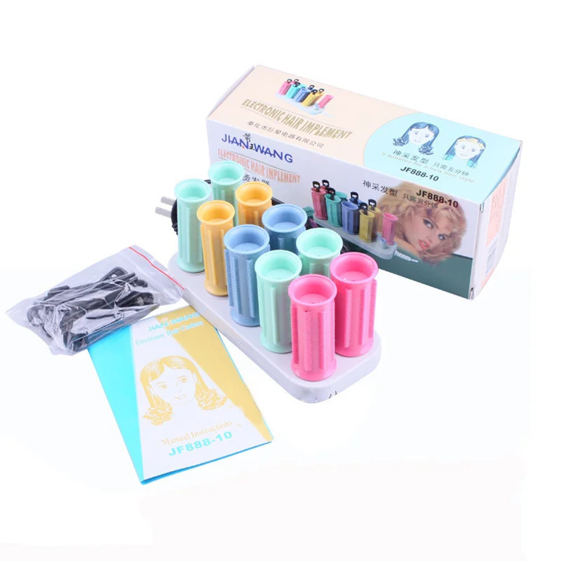 Hair Rollers Electric Heated Roller Curling Roll Hair Curlers Set Hair Sticks Tube Dry Wet Curly Digital Mini Portable Curler Air Curling 231202
