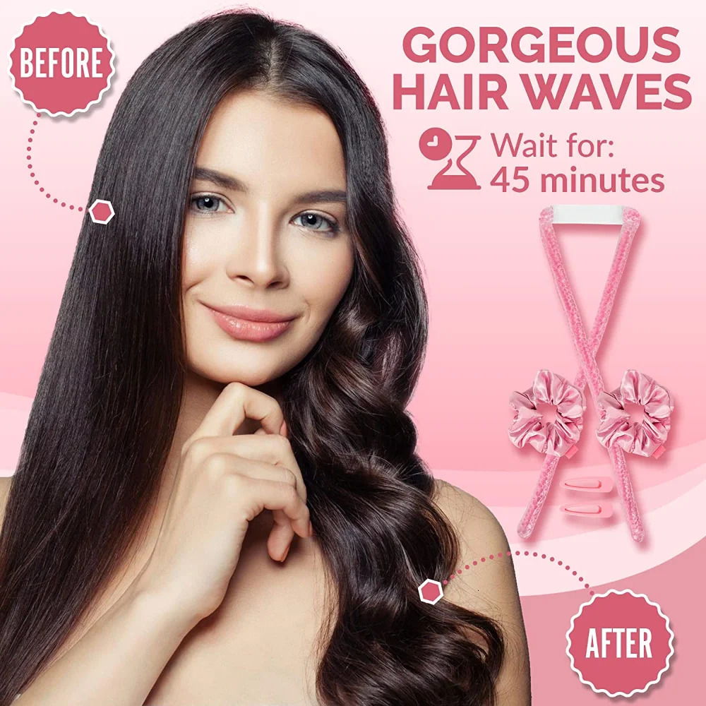 Low Heat Gel Beads Curler Soft Heatless Curling Rod Sleeping Rollers Lazy Curls Curly Hair Styling Tools free shipping