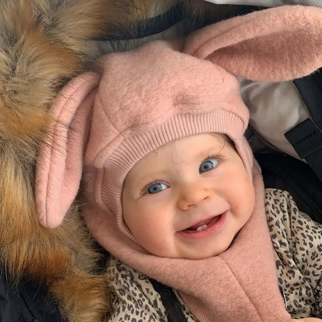 Caps Hats Winter Baby Balaclava Hat Balaclava With Cute Bunny Ears for Boys and Girls 231202