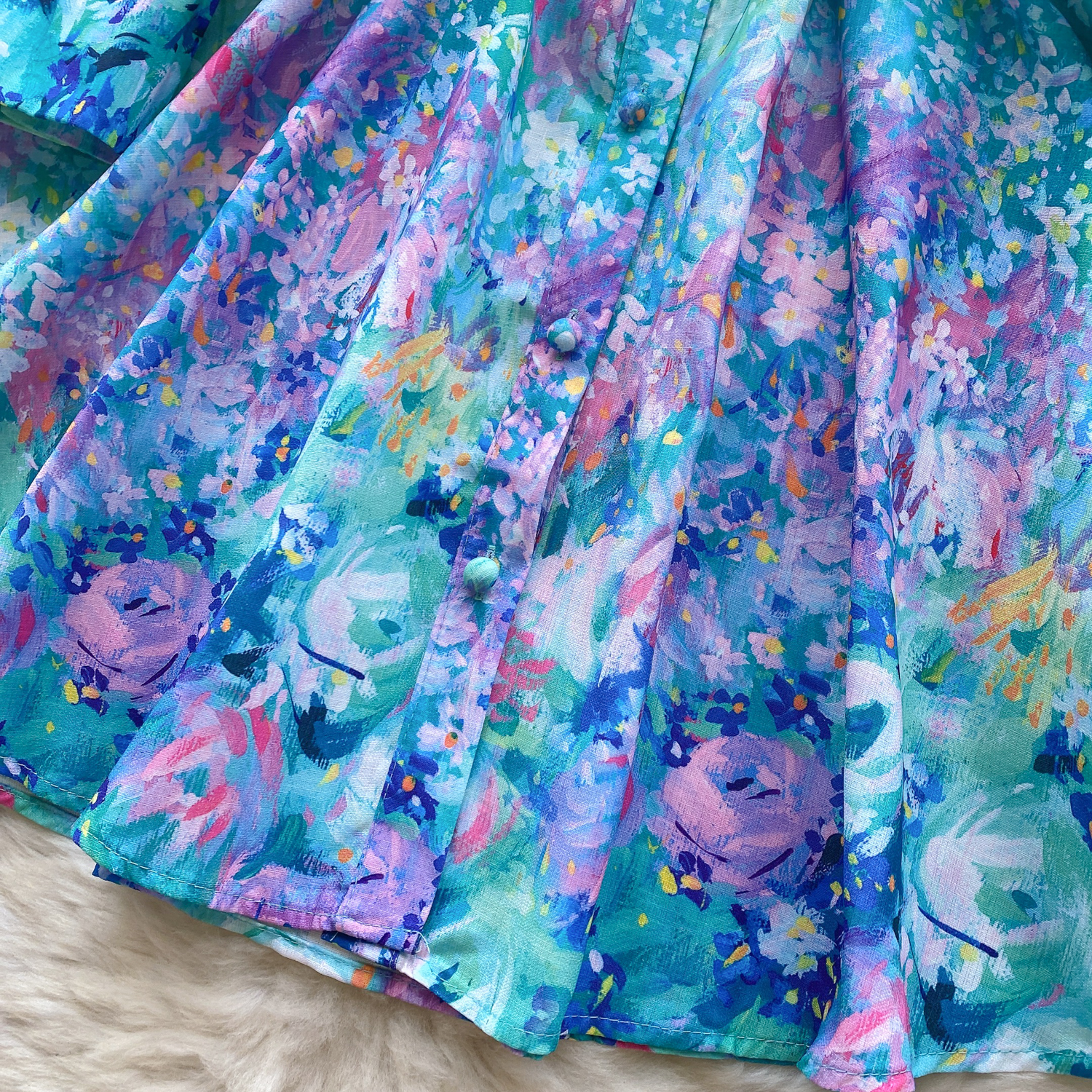 A Line Casual Dresses Clothing New Runway Holiday Flower Mini Dress New Womens Stand Collar Long Lantern Sleeve Floral Print Belt Sweet Vestidos