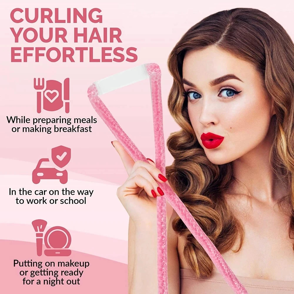 GelCurler Jelly Rollers Gel Curling Rod Beads No Heat Curlers Heatless Curls Soft Hair Styling Tools free shipping