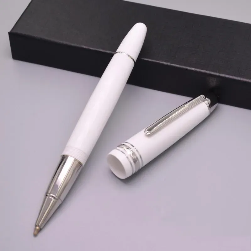 Wholesale Famous Roller Ball Pen Matte Black Gift Pen White Classique Office Writing Pens Dwe74 With Series Number