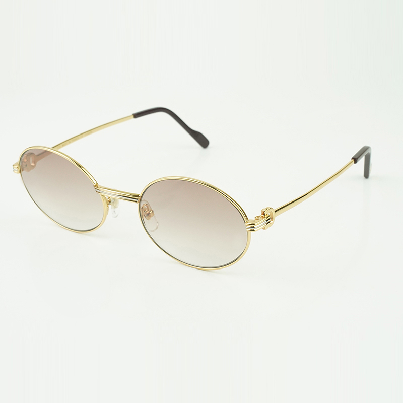 New ultra light round retro sunglasses 1188008 fashion gold model men's sunglasses sun visor
