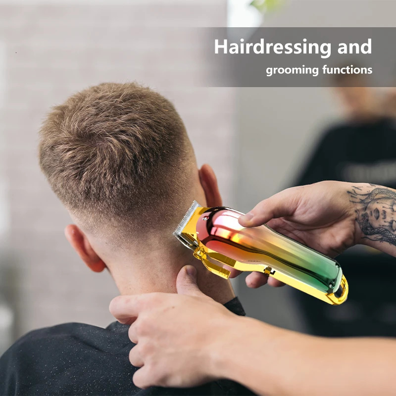 Hair Trimmer GeZhou Professional Classic Oil Head Gradient Electric Hair Clipper Engraving Push madeshow Wireless Hair Trimmer Barber Salon 231202