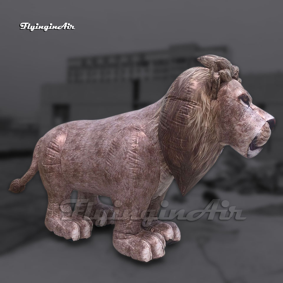 Circus Parade Performance Walking Inflatable Lion Cosplay Costume Fancy Dress Wearable Blow Up Animal Mascot Suit For Stage Show