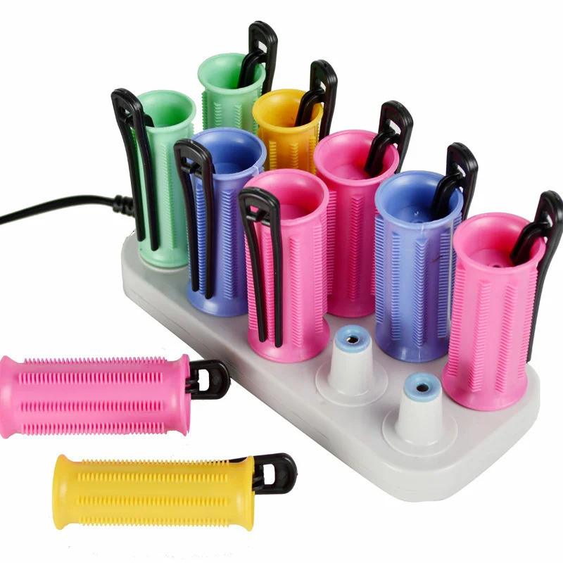 Hair Rollers Electric Heated Roller Curling Roll Hair Curlers Set Hair Sticks Tube Dry Wet Curly Digital Mini Portable Curler Air Curling 231202
