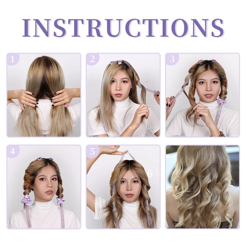 Hair Rollers Low Heat Hair Curler Gel Beads Curling Rod Sleep Soft Hair Rollers Heatless Lazy Curls Hair Styling Tools For All the Hair Types 231202