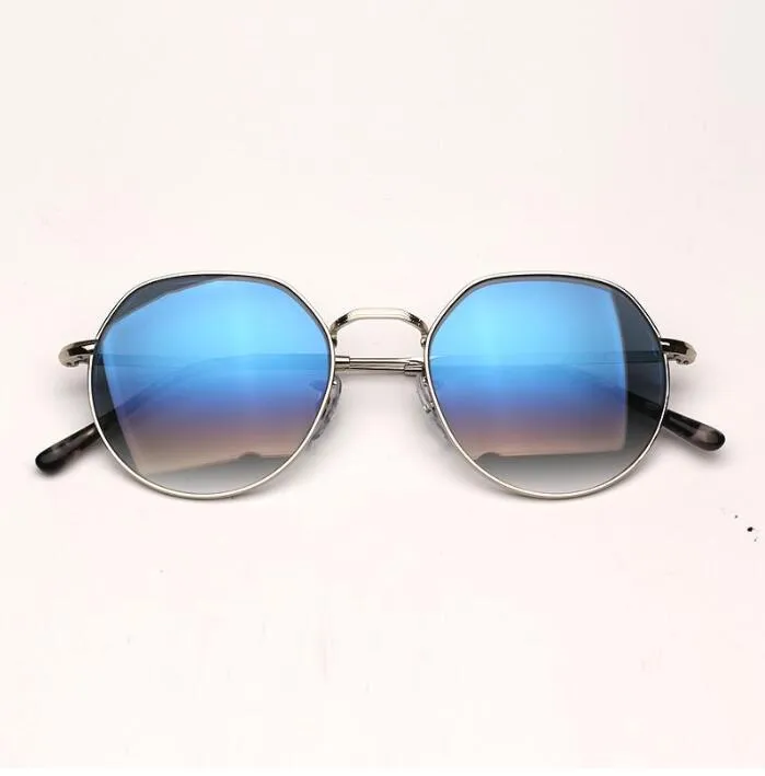 Luxury brand Eyeyglasses Jack Sunglasses Womens Mens Smetal Hexagon Sunglas Vintage Sun Glasses UV400 Protection Glass Lenses with Leather Case and Re