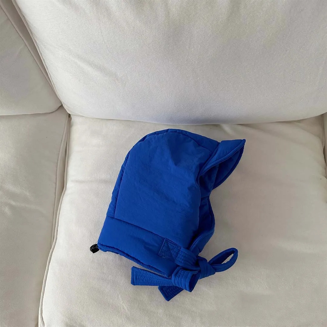 Caps Hats Winter Baby Hat Children's Thickened Cotton Solid Color Pullover Head Neck Protection For Boys Girls Outdoor Protection Hat 231202