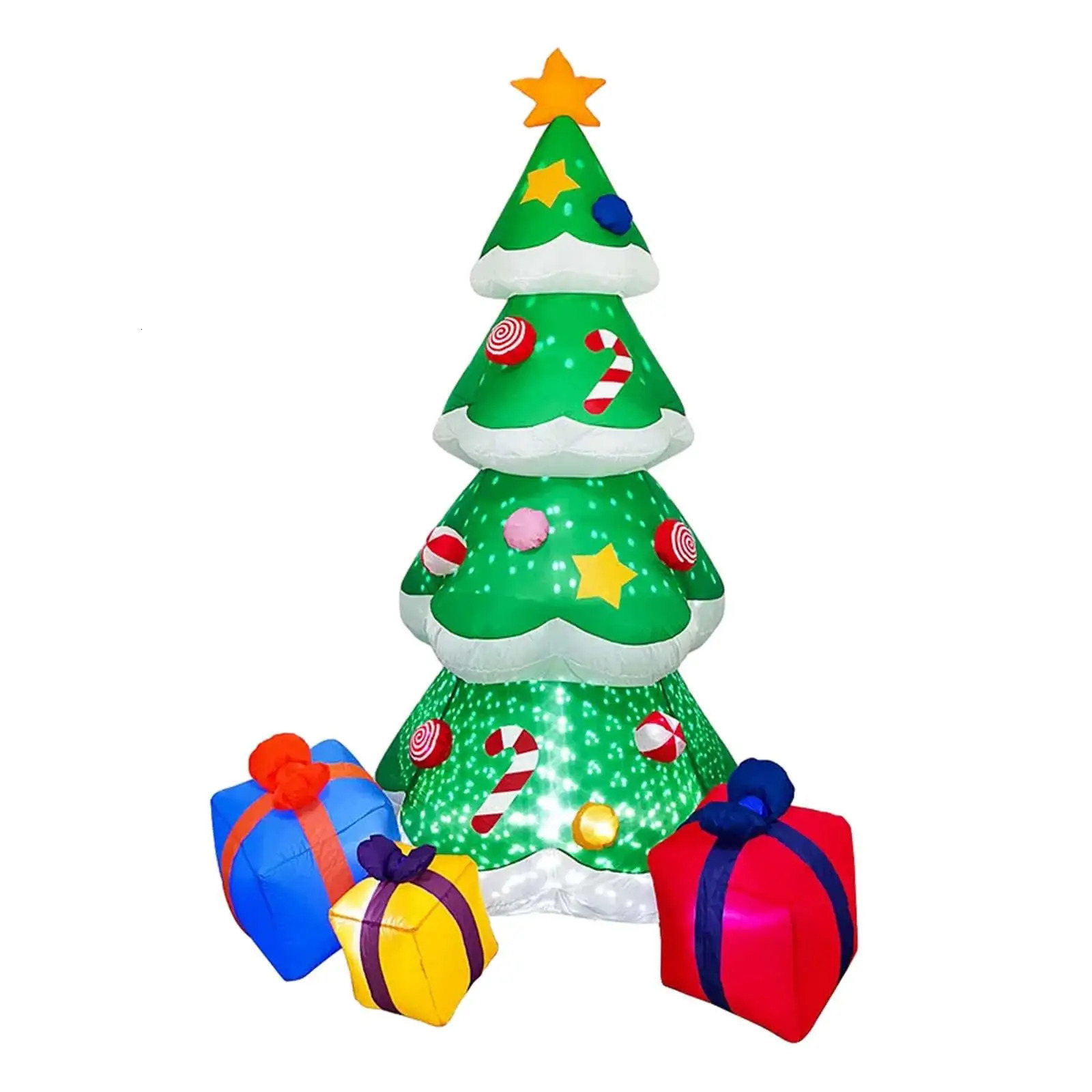 Christmas Decorations Inflatable Tree Funny Decoration with Light Ornament Luminous for Winter Outdoor Lawn Festival Outside 231202
