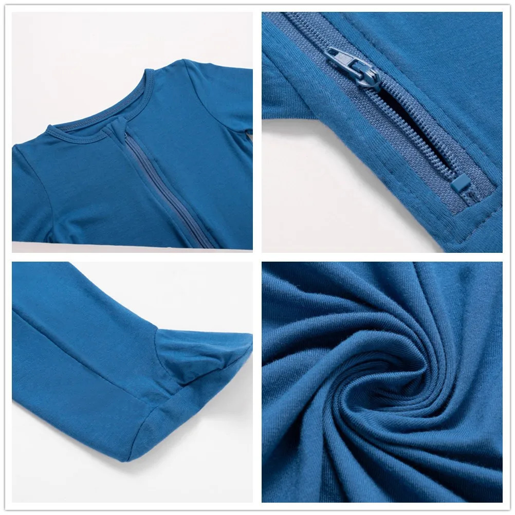 Rompers Fashion Baby Bamboo Fiber Boy Girl Clothes Long Sleeve Footed born Infant Bebe Jumpsuit Zipper 231202