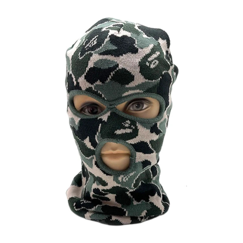 Beanie Skull Caps Tactical Mask 2 3 Hole Full Face Ski Winter Balaclava Helmet 964A 231202