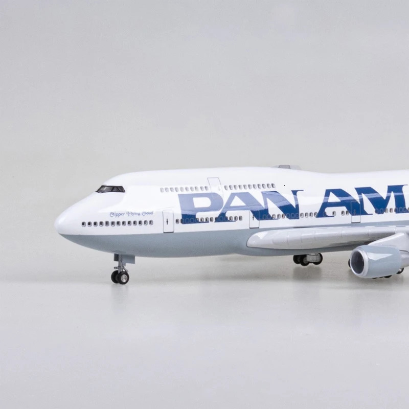 Die Cast Airplane 1150 Scale 47cm Boeing 747 PAN AM Model with Light Wheel Resin Plane Collection S25107