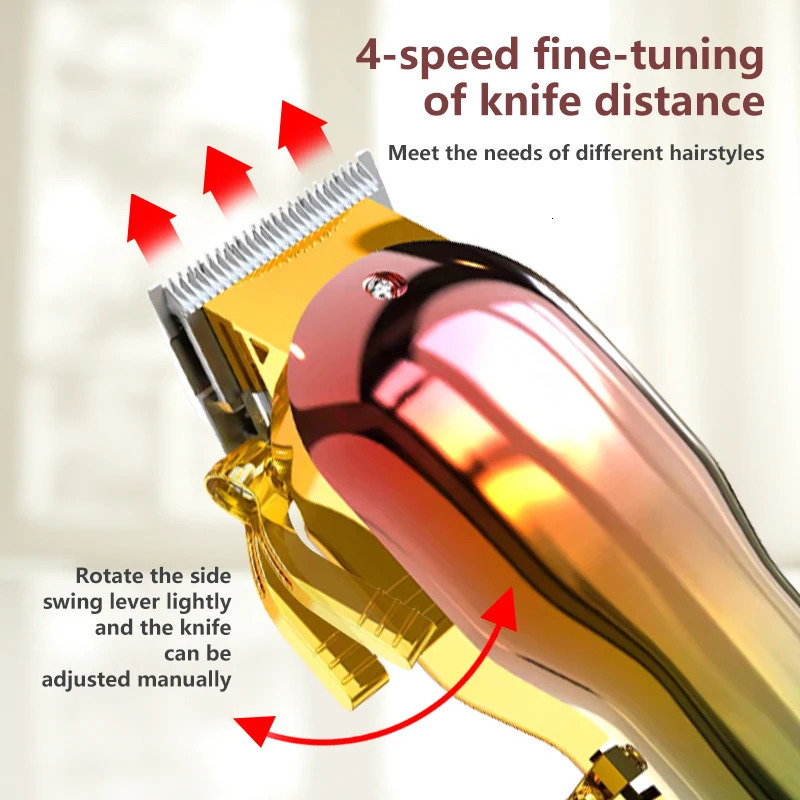 Hair Trimmer GeZhou Professional Classic Oil Head Gradient Electric Hair Clipper Engraving Push madeshow Wireless Hair Trimmer Barber Salon 231202