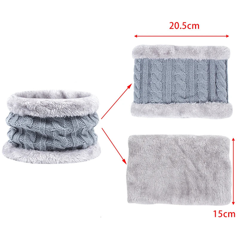 Caps Hats Kids Winter Hat Scarf Gloves Set Double Ball Fleece Lining Baby Hats for Boy Girl Solid Color Infant Knitting Beanie Cap 1-4Year 231202