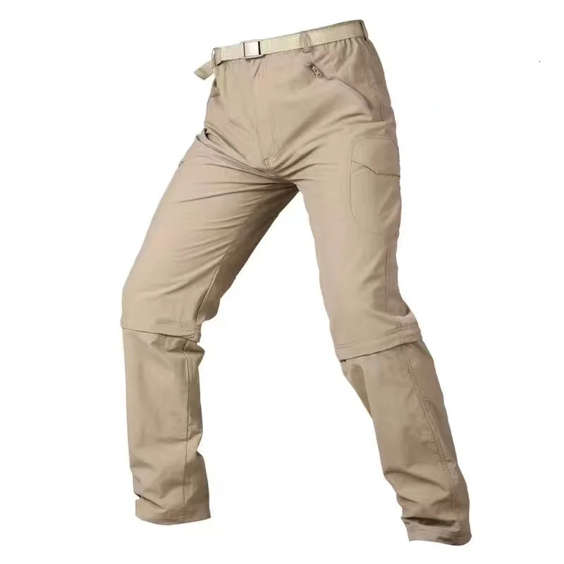 Outdoor Pants Men Summer Detachable Season Hiking Trekking Fishing Camping Climbing Run Trousers Quick Dry Oversized Sport Outdoor Pants 231202