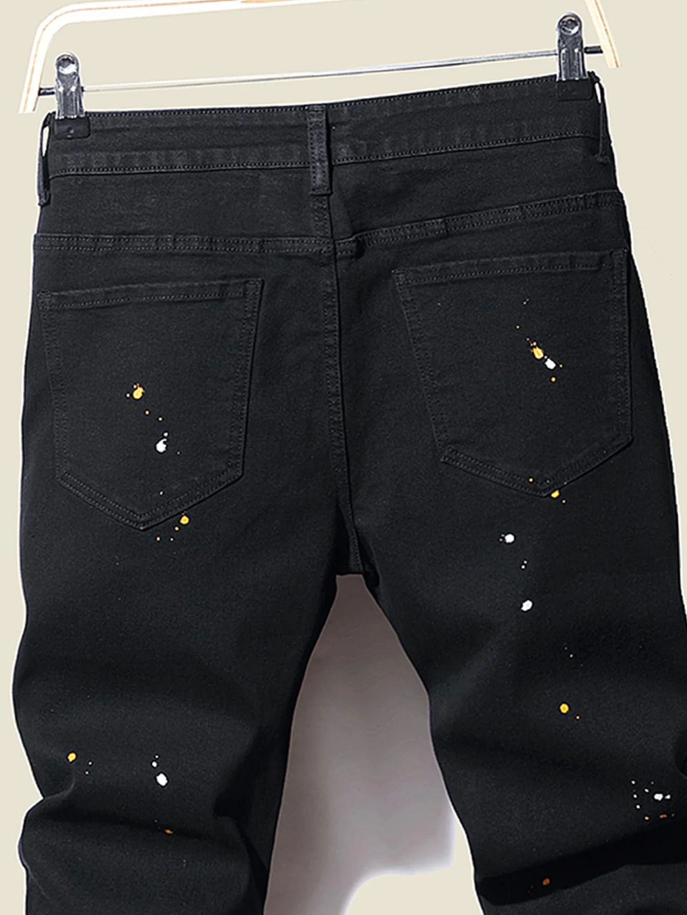 Mens Jeans Fashion Street Style Ripped Skinny Men Vintage wash Solid Denim Trouser Casual Slim fit pencil denim Pants 231202