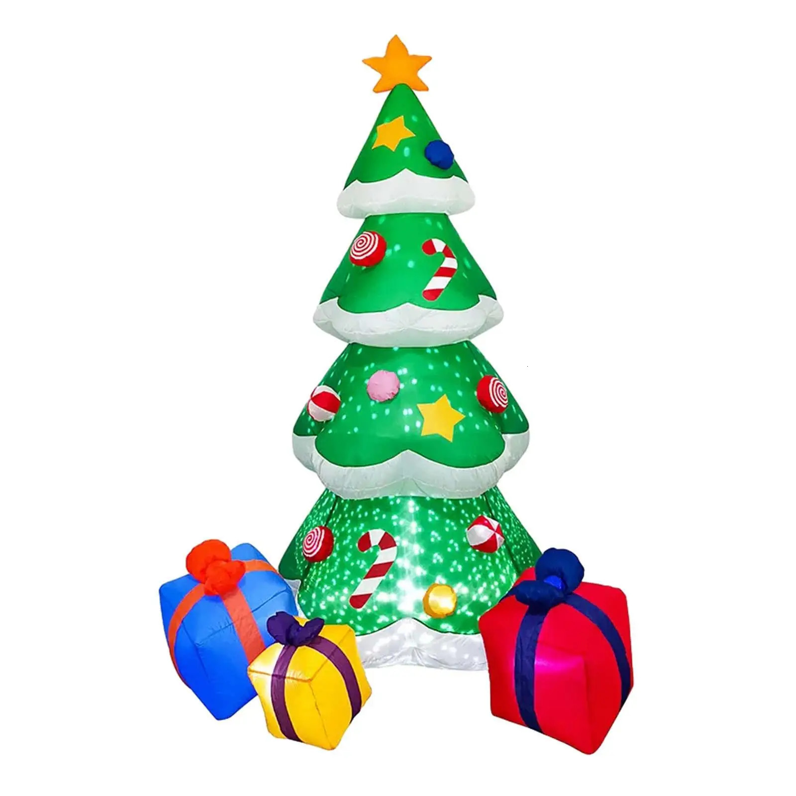 Christmas Decorations Inflatable Tree Funny Decoration with Light Ornament Luminous for Winter Outdoor Lawn Festival Outside 231202