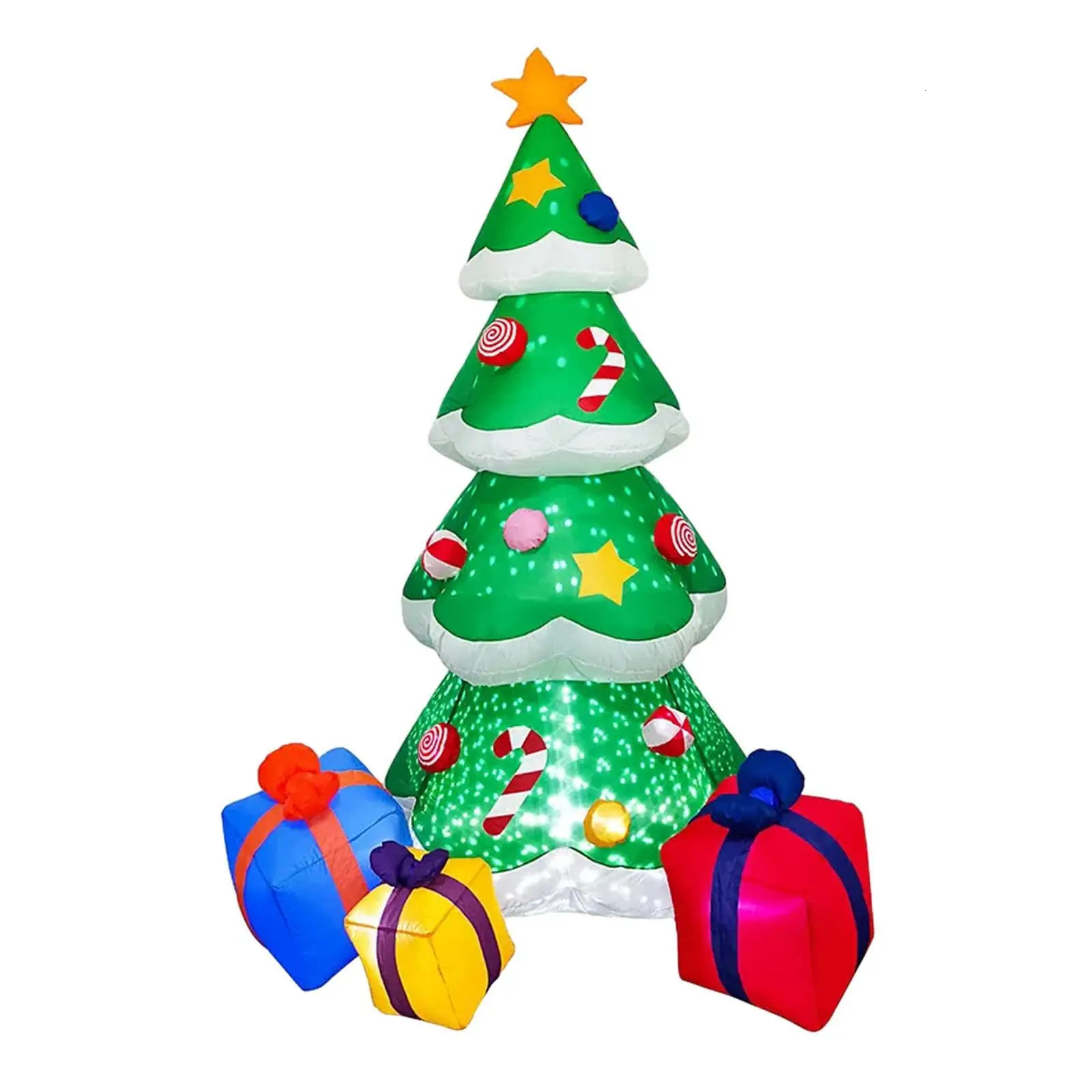 Christmas Decorations Inflatable Tree Funny Decoration with Light Ornament Luminous for Winter Outdoor Lawn Festival Outside 231202