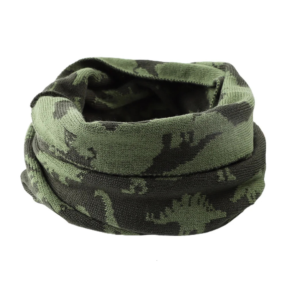 Scarves Wraps Winter Scarf For Boys Dino Neck Warm Girls Knitted Neckerchief Baby Kids Warm Windproof Muffler 231202