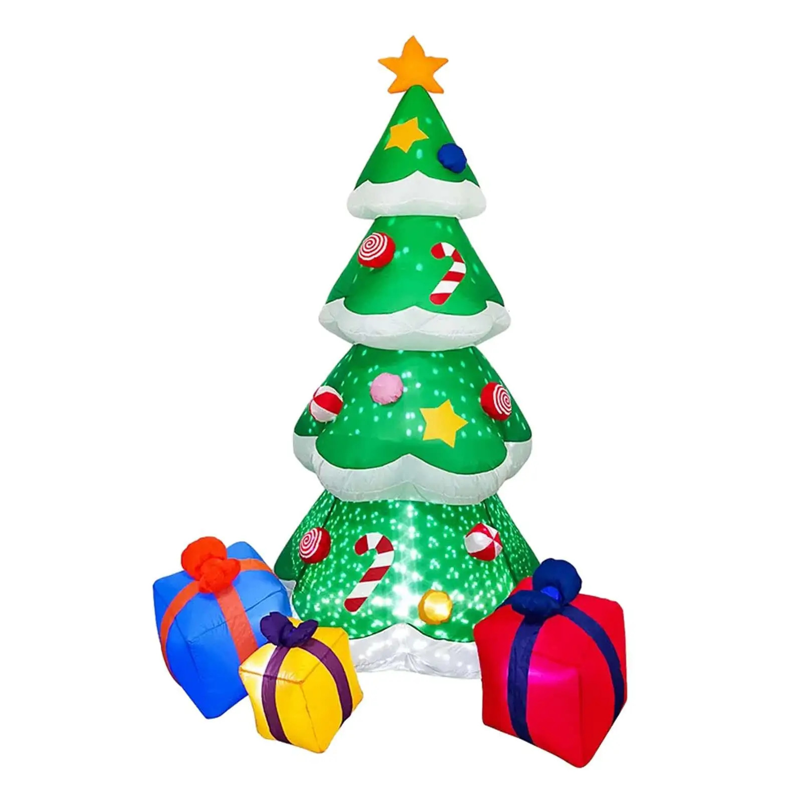 Christmas Decorations Inflatable Tree Funny Decoration with Light Ornament Luminous for Winter Outdoor Lawn Festival Outside 231202
