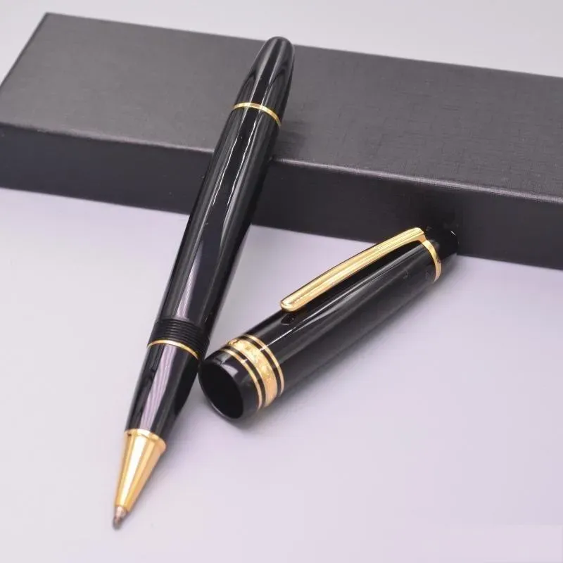 Wholesale Famous Roller Ball Pen Matte Black Gift Pen White Classique Office Writing Pens Dwe74 With Series Number
