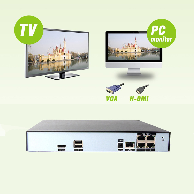 8ch 4ch POE NVR 16 channles Network Video Recorder for 5.0mp 2.0mp IP POE camera
