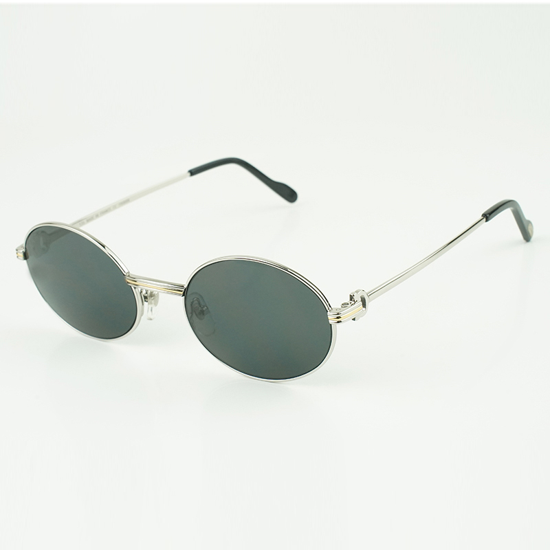 New Factory Outlet 1188008 Men's ultra light retro round sunglasses frame size: 55-22-135 mm